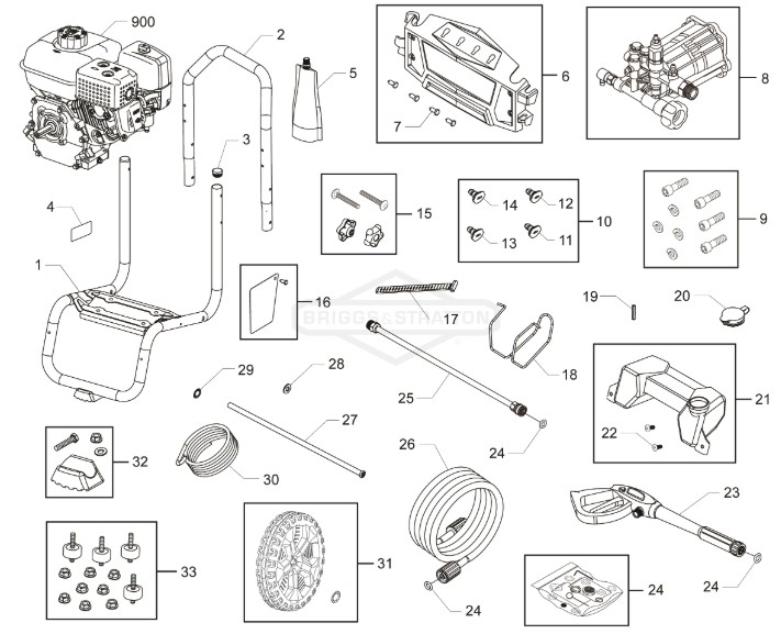 Craftsman Pressure Washer CMXGWAS020790-01 Replacement Parts kits & manual